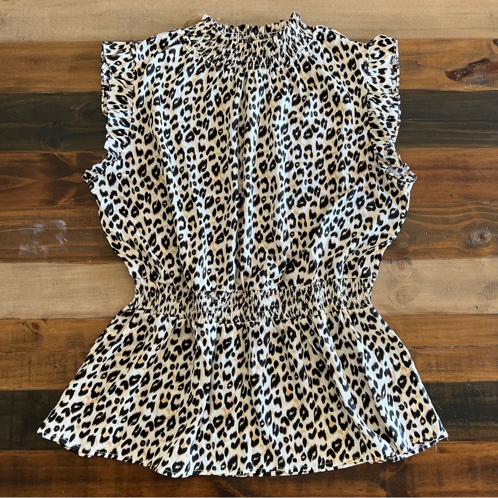 Animal print blouse 1xl